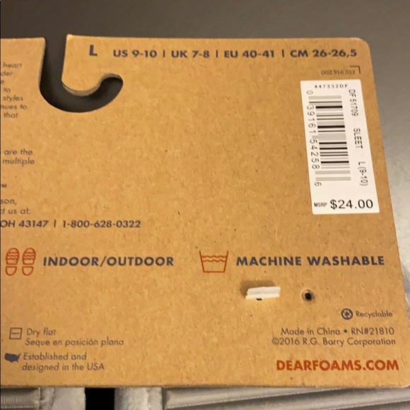 Dearforms Memory Foam Slippers - New With Tags - Picture 5 of 7